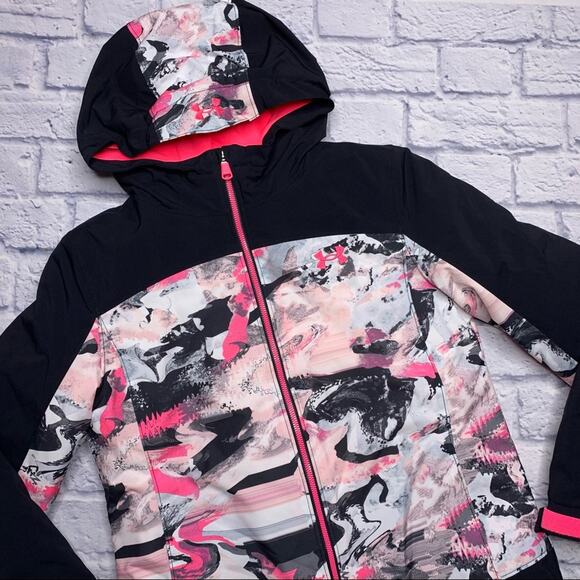 Under Armour Treetop Jacket in Black/Cerise - Picture 3 of 11